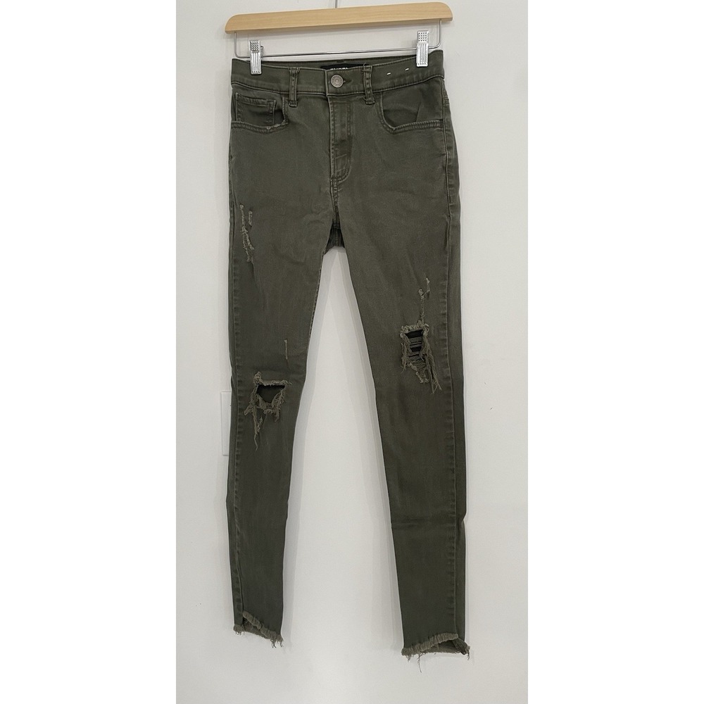 Express Stretch Supersoft‎ Legging High Rise Womens Size 0 Green